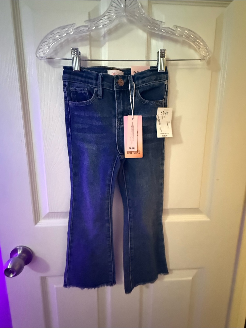 YMI Dark Blue Cropped Flared Jeans